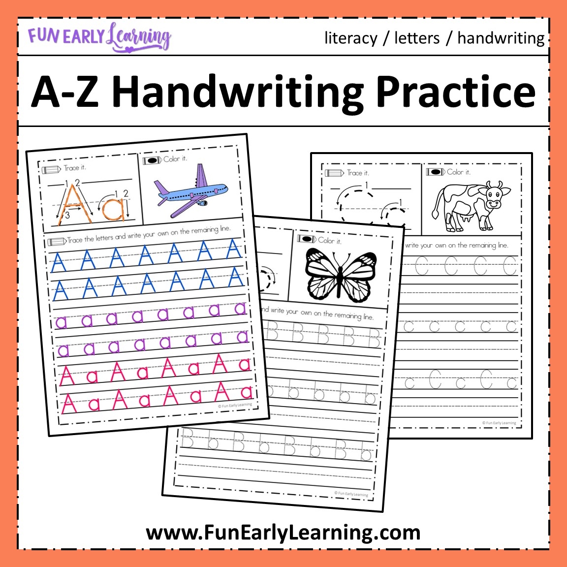 kindergarten handwriting worksheets