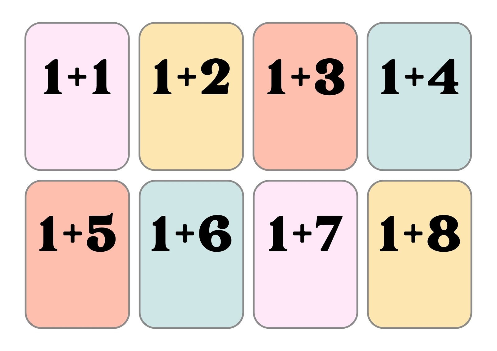 Free Math Flashcard Templates To Edit And Print Canva