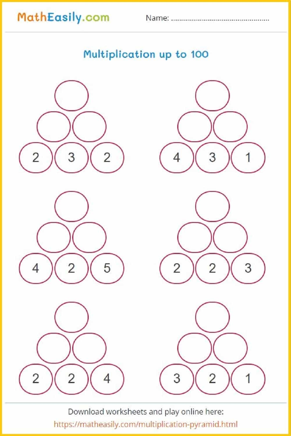 Free Math Worksheets Auto Generated With Answers