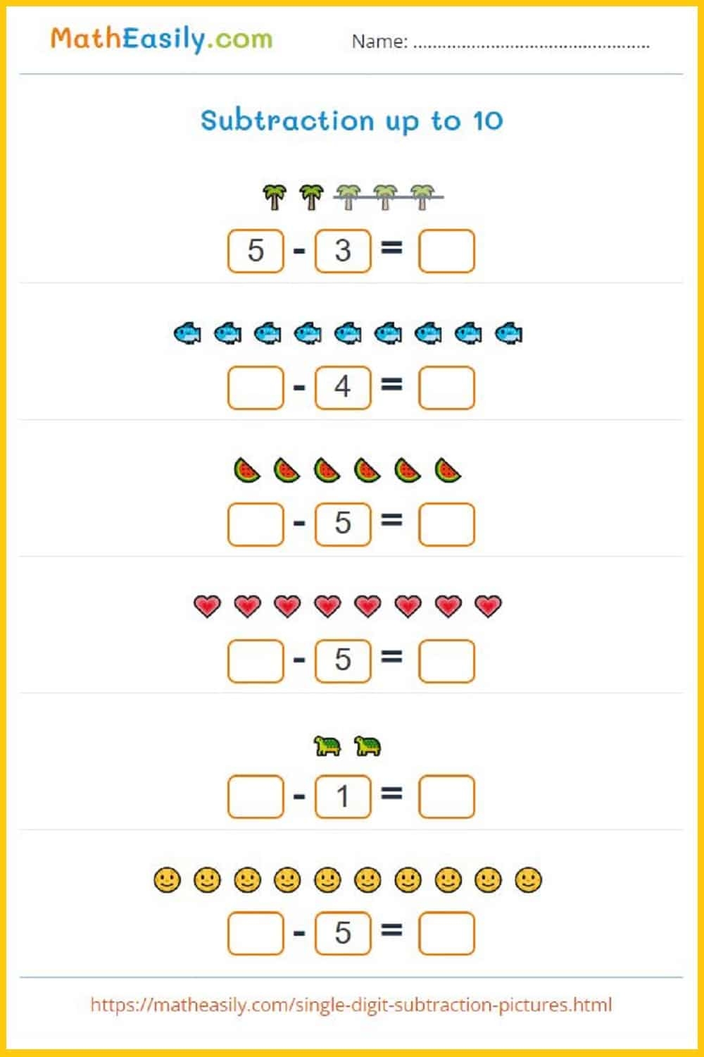 math worksheet free printable