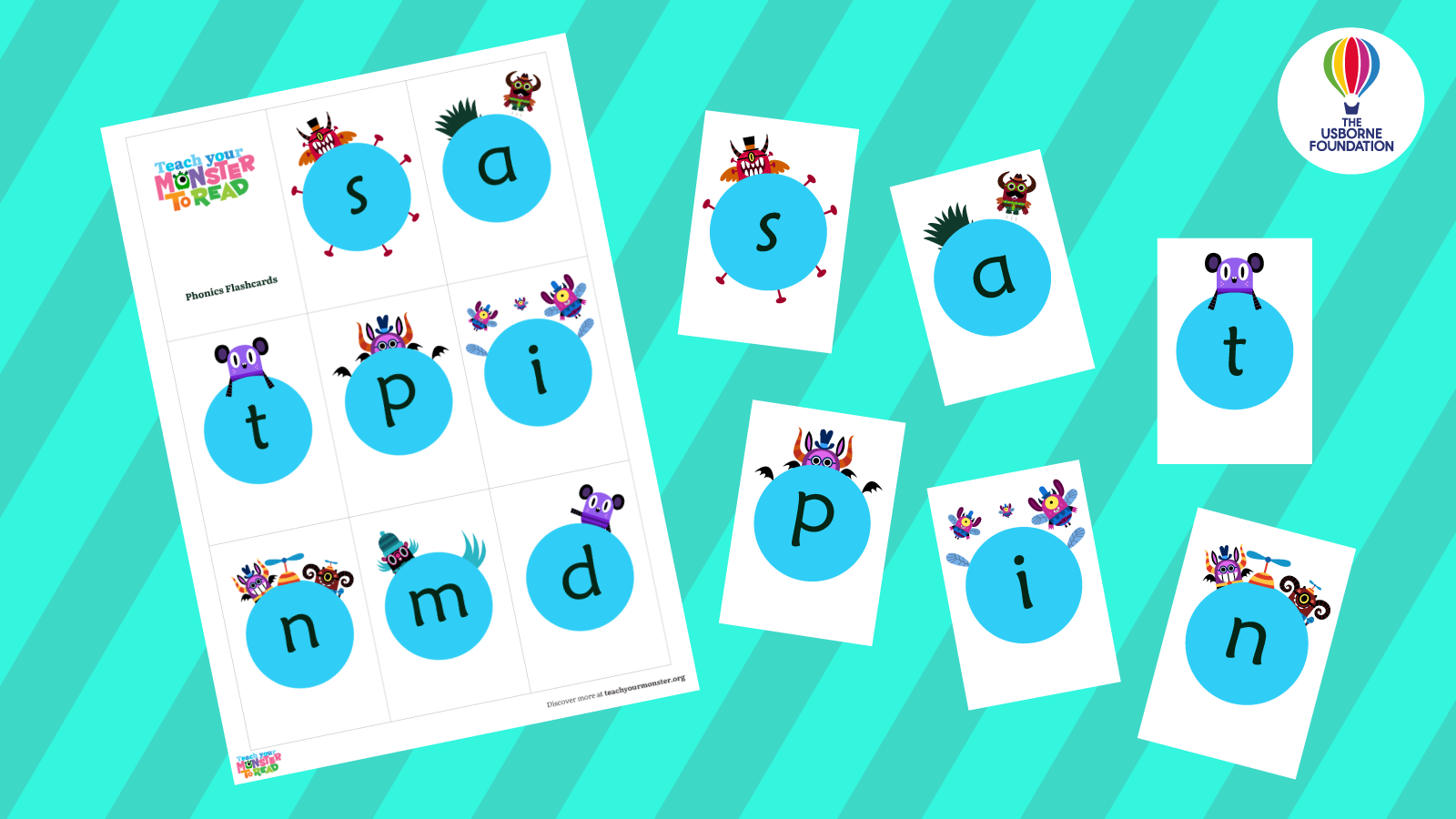 Free Phonics Flashcards From Teach Your Monster