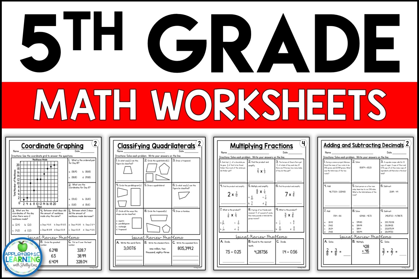 spring math worksheets 5th grade