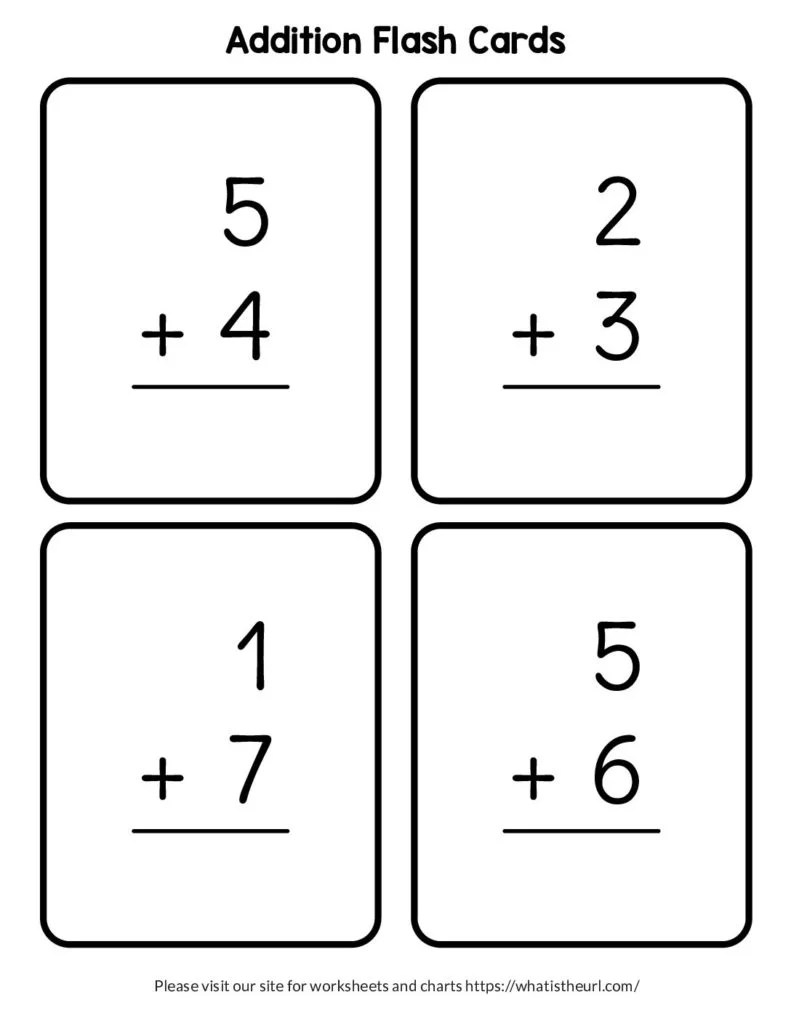 Free Printable Addition And Subtraction Flashcards Printable Party Favors