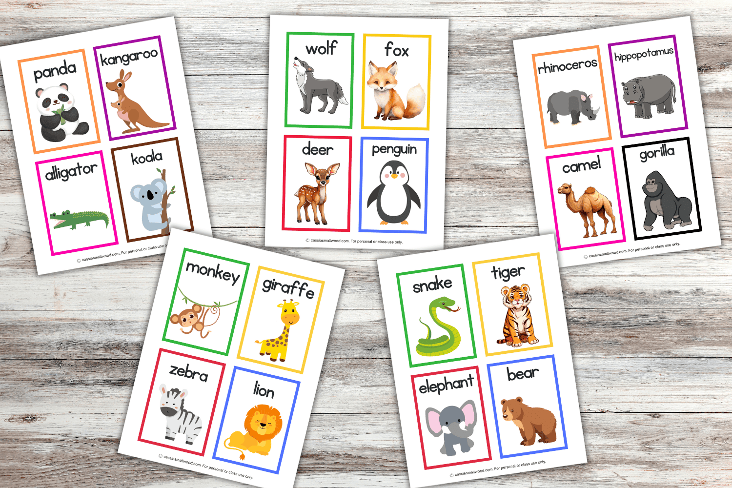 free printable flashcards with pictures pdf
