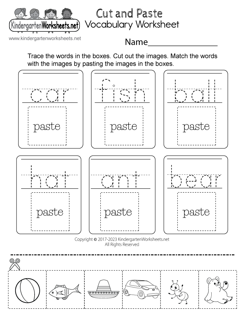 cut and paste worksheets cut and paste worksheets