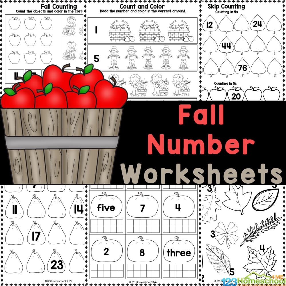 fall math worksheets