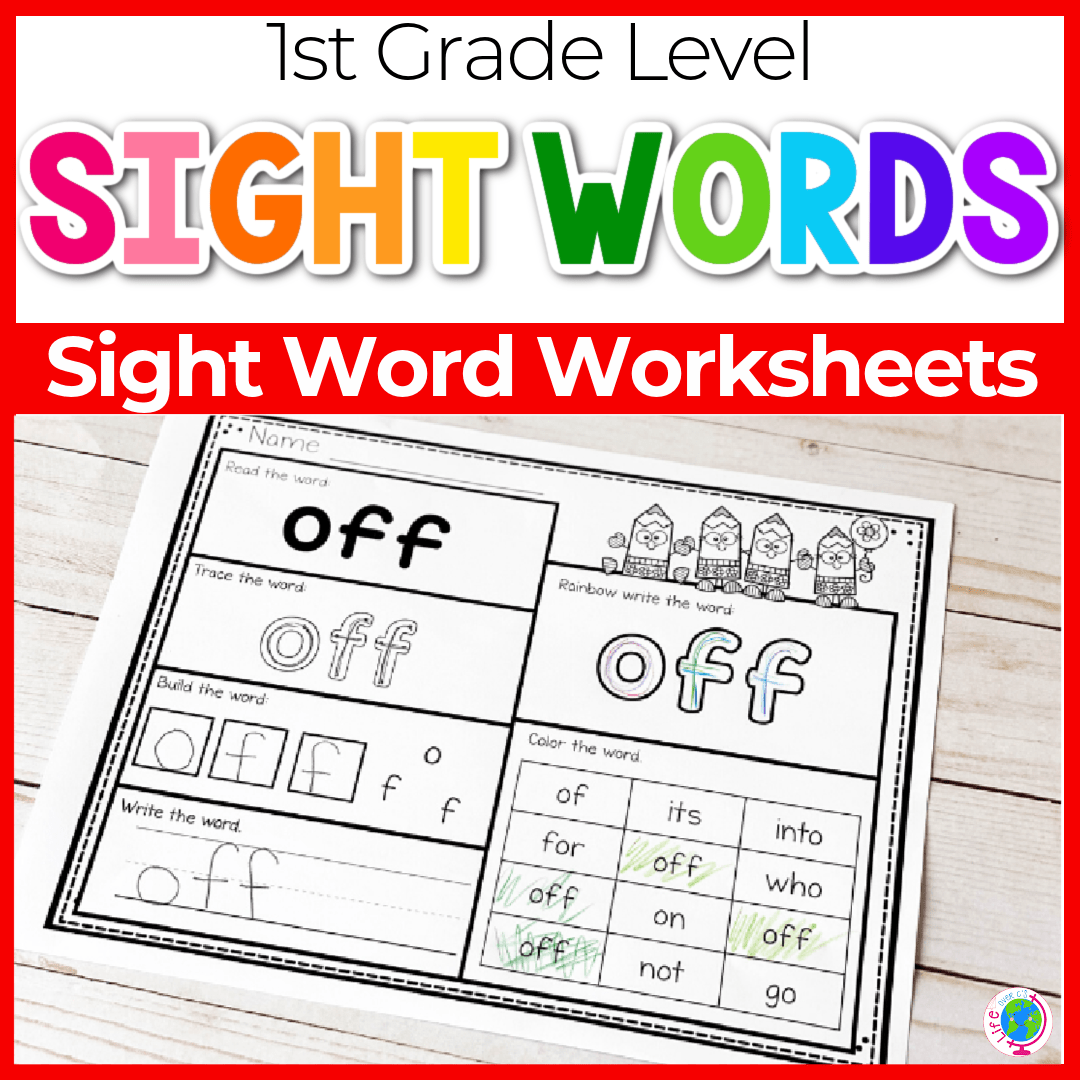 1st grade sight words worksheets