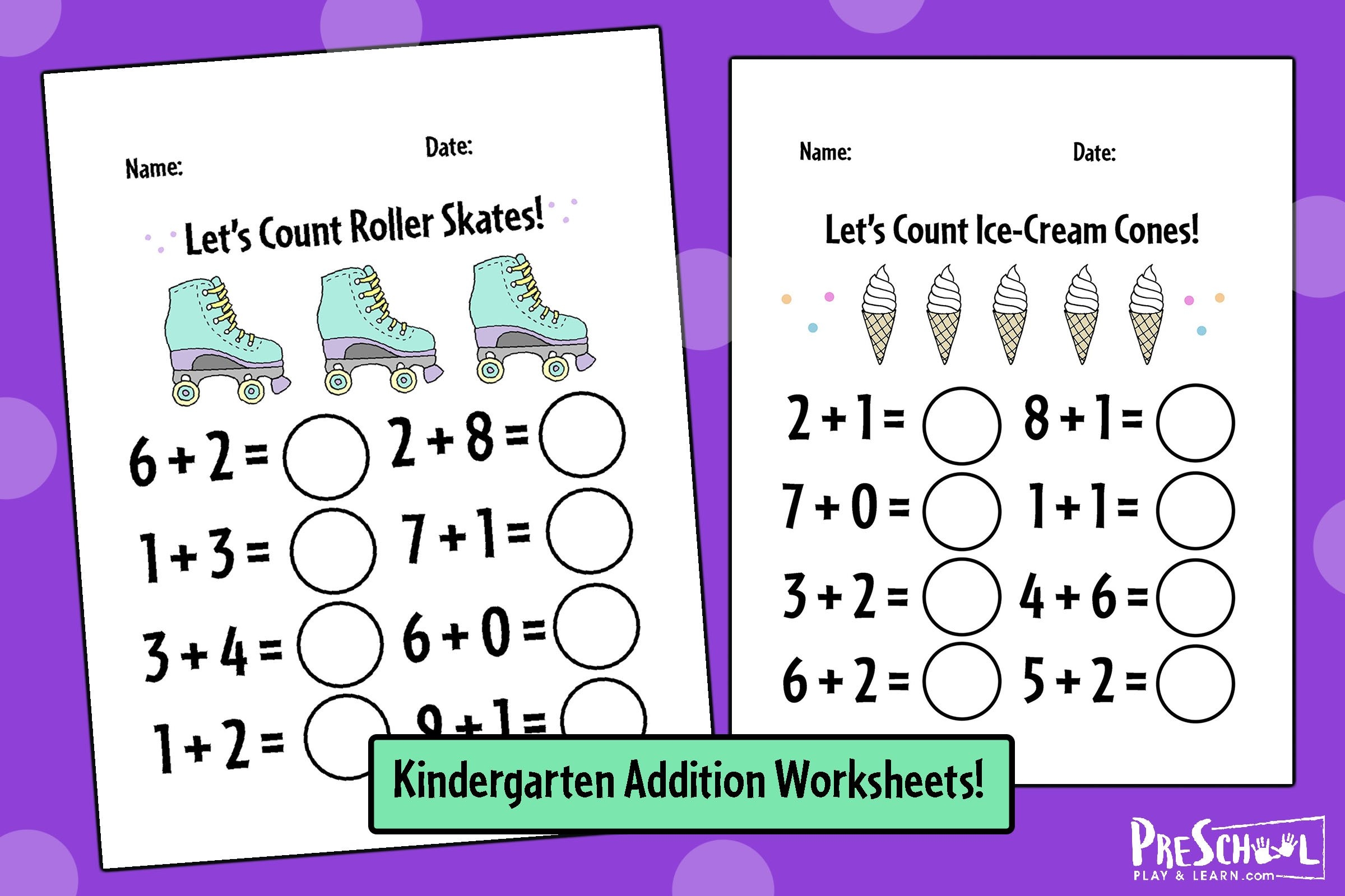 math addition worksheets kindergarten