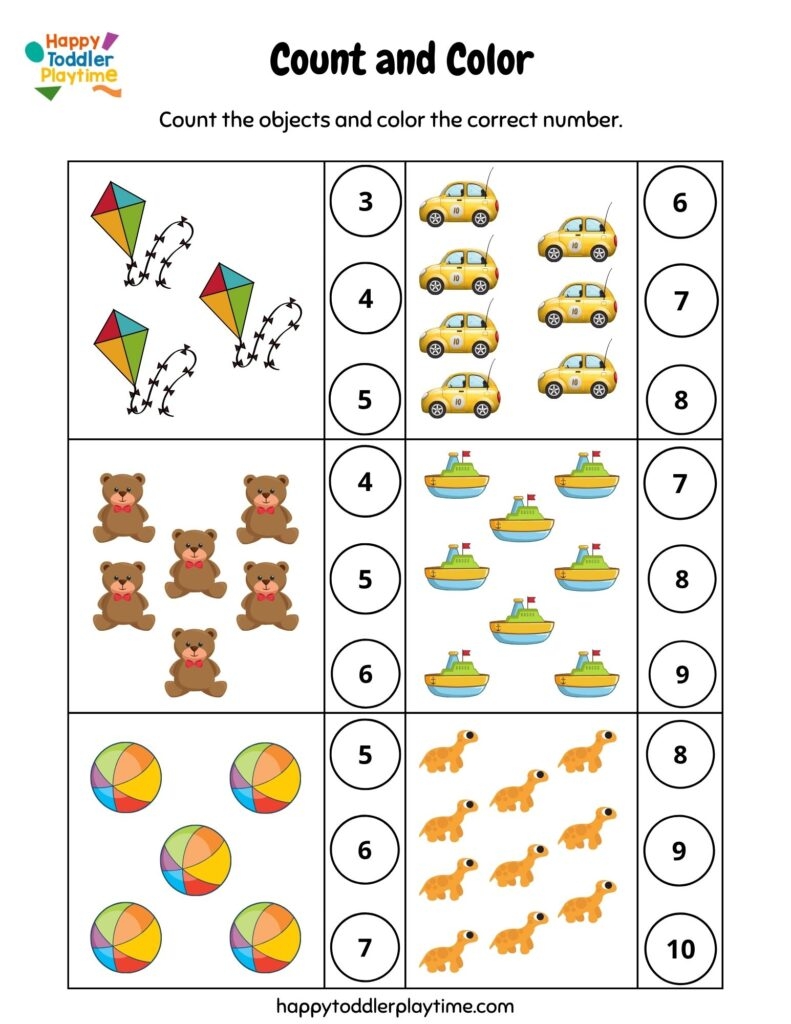 Free Printable Kindergarten Counting Worksheets Happy Toddler Playtime Free Printable Kindergarten Counting Worksheets Happy Toddler Playtime
