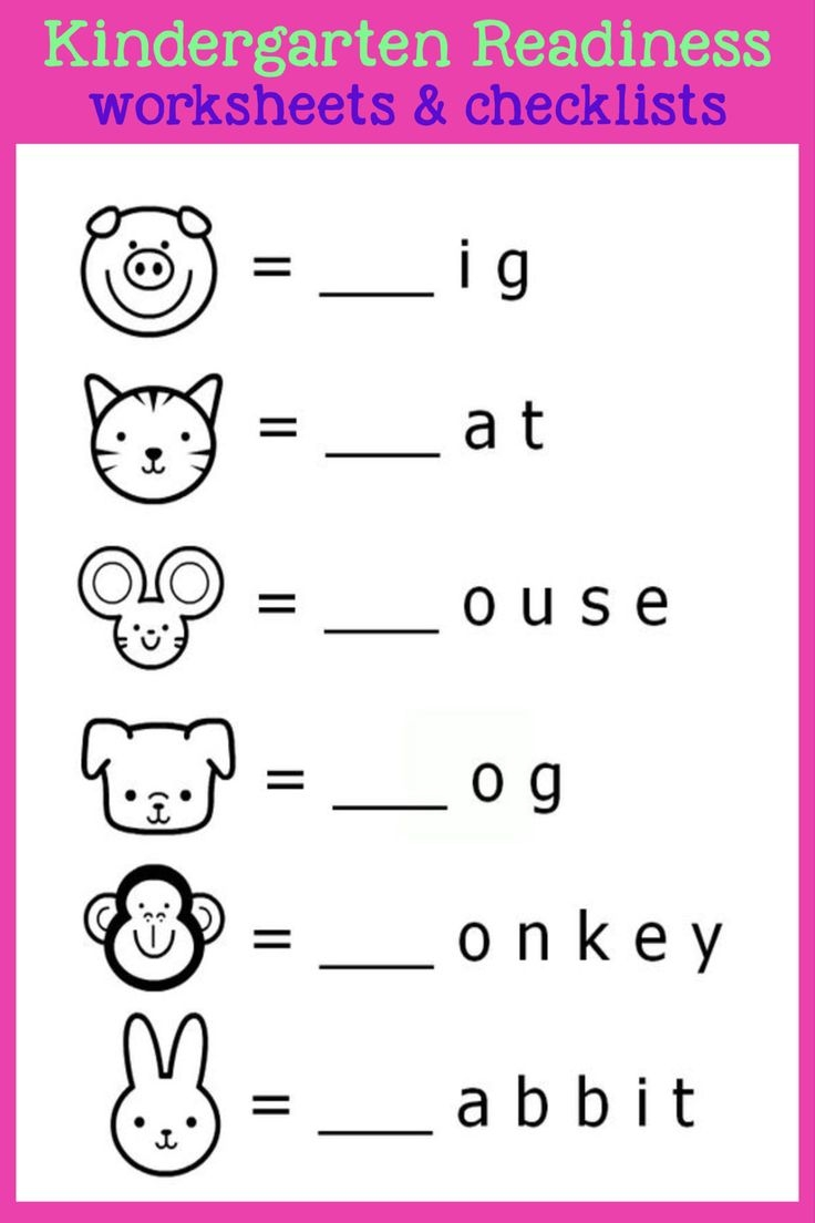 free printable kindergarten reading worksheets