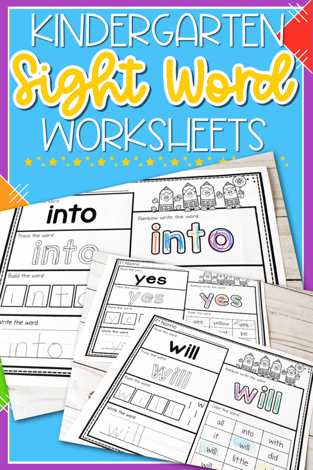 free sight word worksheets