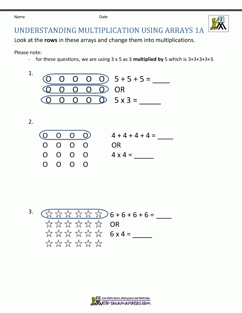 Free Printable Multiplication Worksheets 2nd Grade