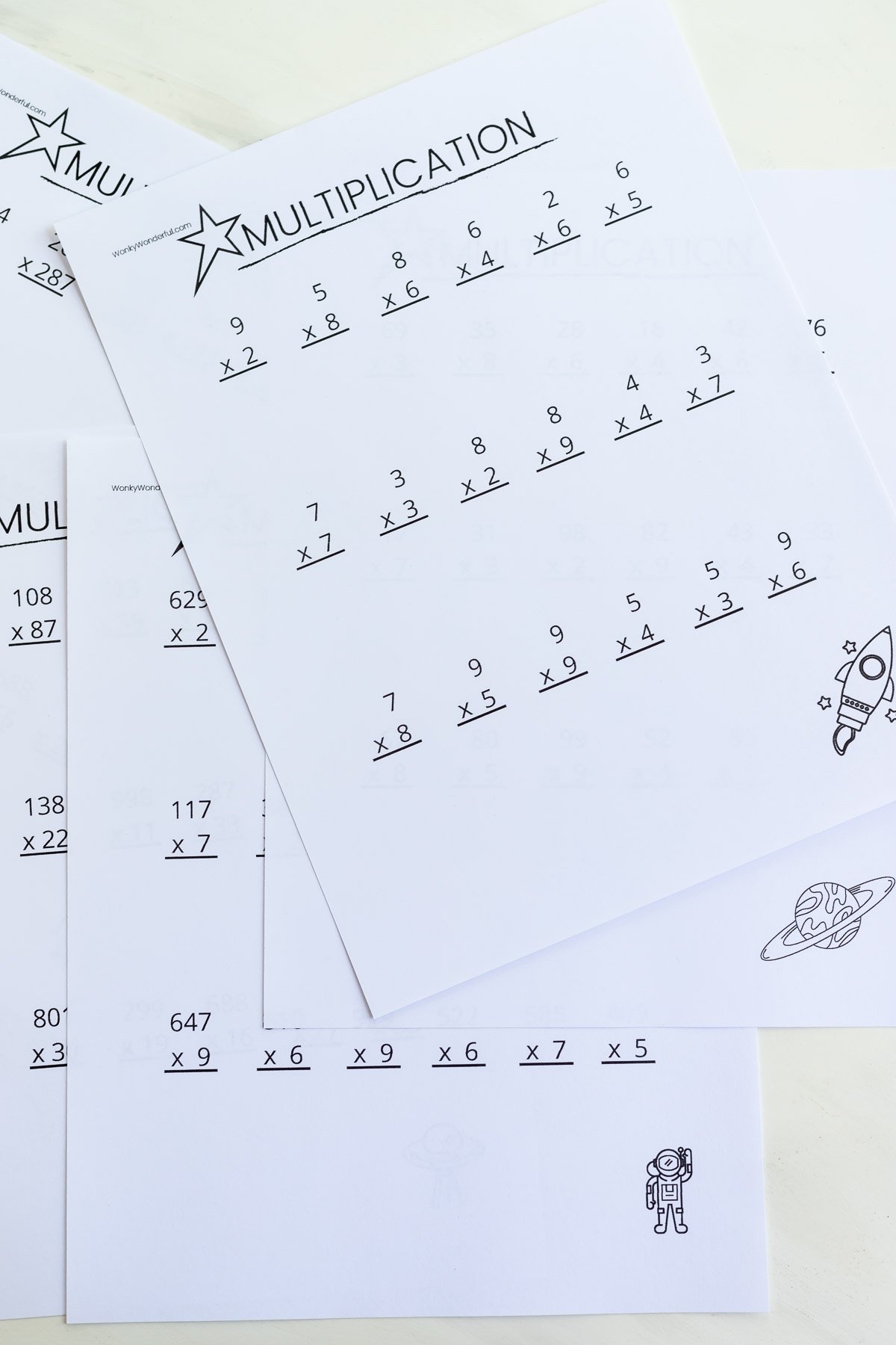 FREE PRINTABLE MULTIPLICATION WORKSHEETS WonkyWonderful