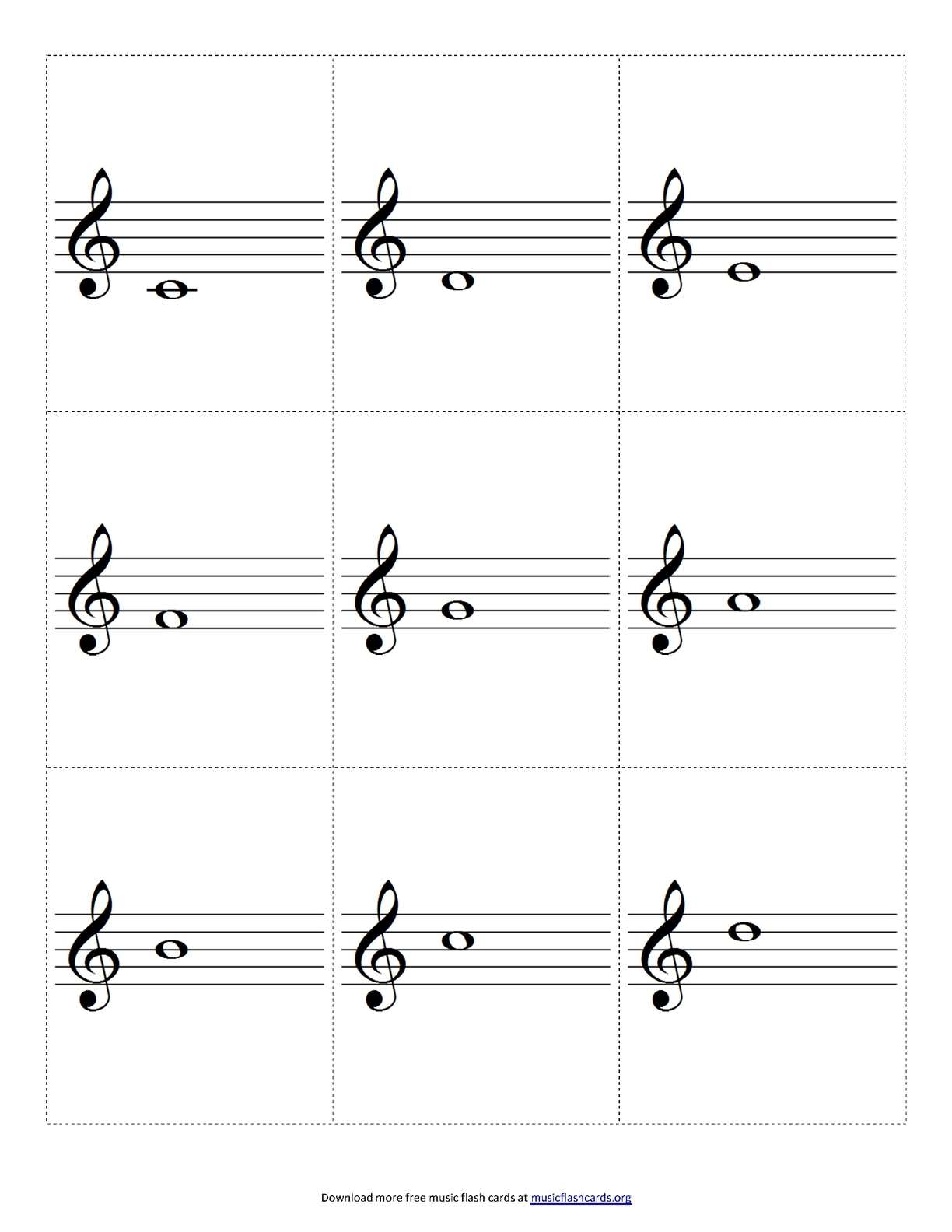Free Printable Music Note Flashcards