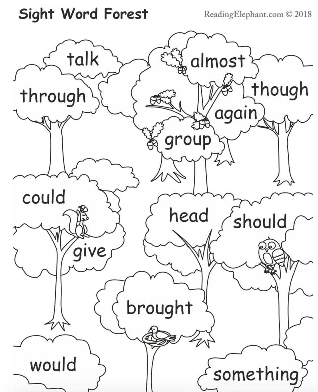 sight word worksheets