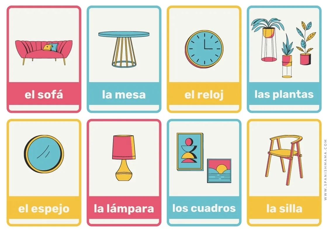 Free Printable Spanish Flashcards For Kids and Posters Spanish Mama Free Printable Spanish Flashcards For Kids and Posters Spanish Mama