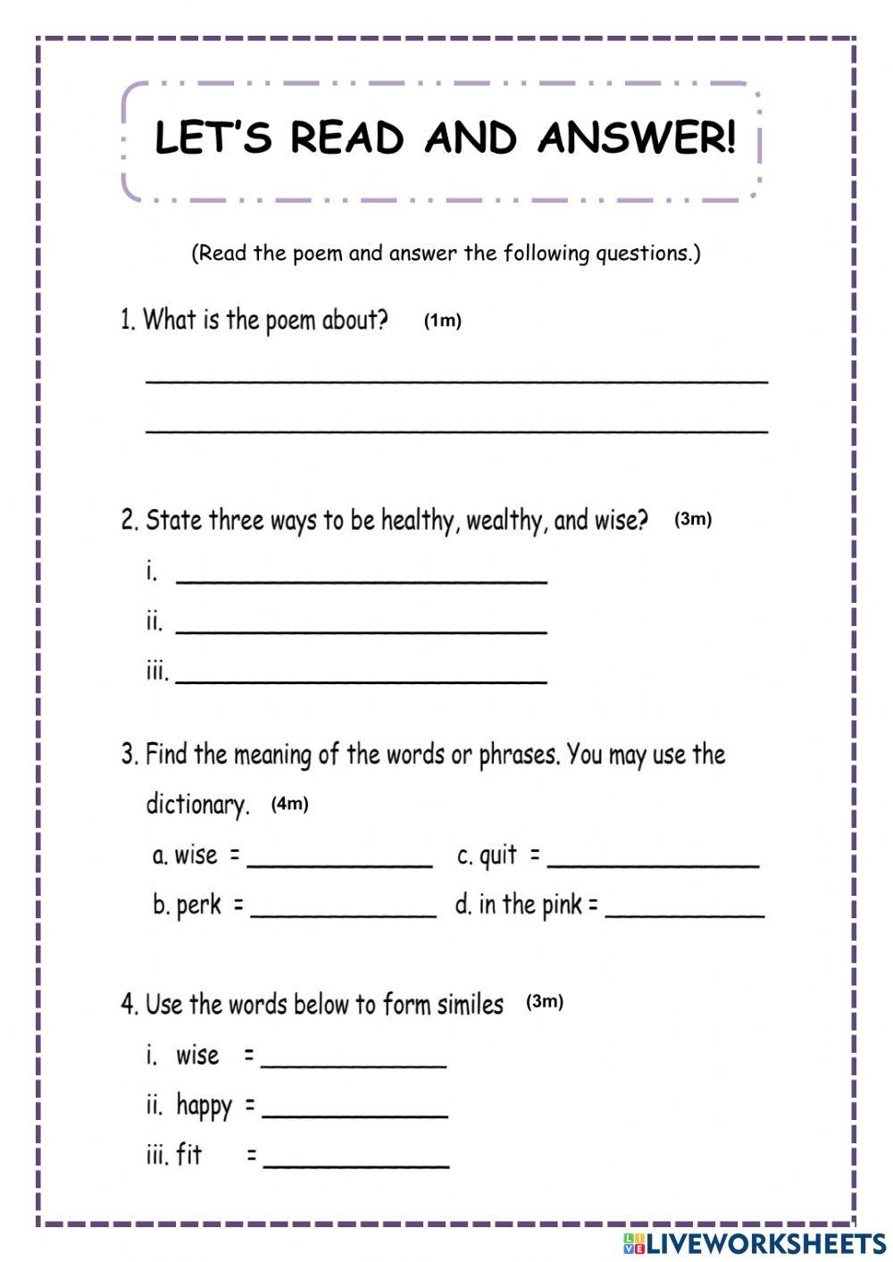 Free Read And Respond Worksheet Download Free Read And Respond Worksheet Png Images Free Worksheets On Clipart Library