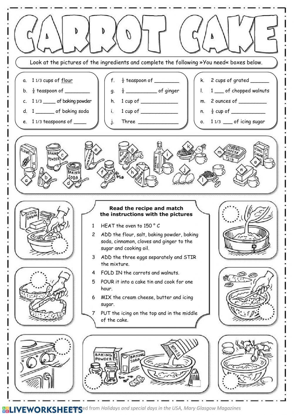 reading a recipe worksheet pdf reading a recipe worksheet pdf