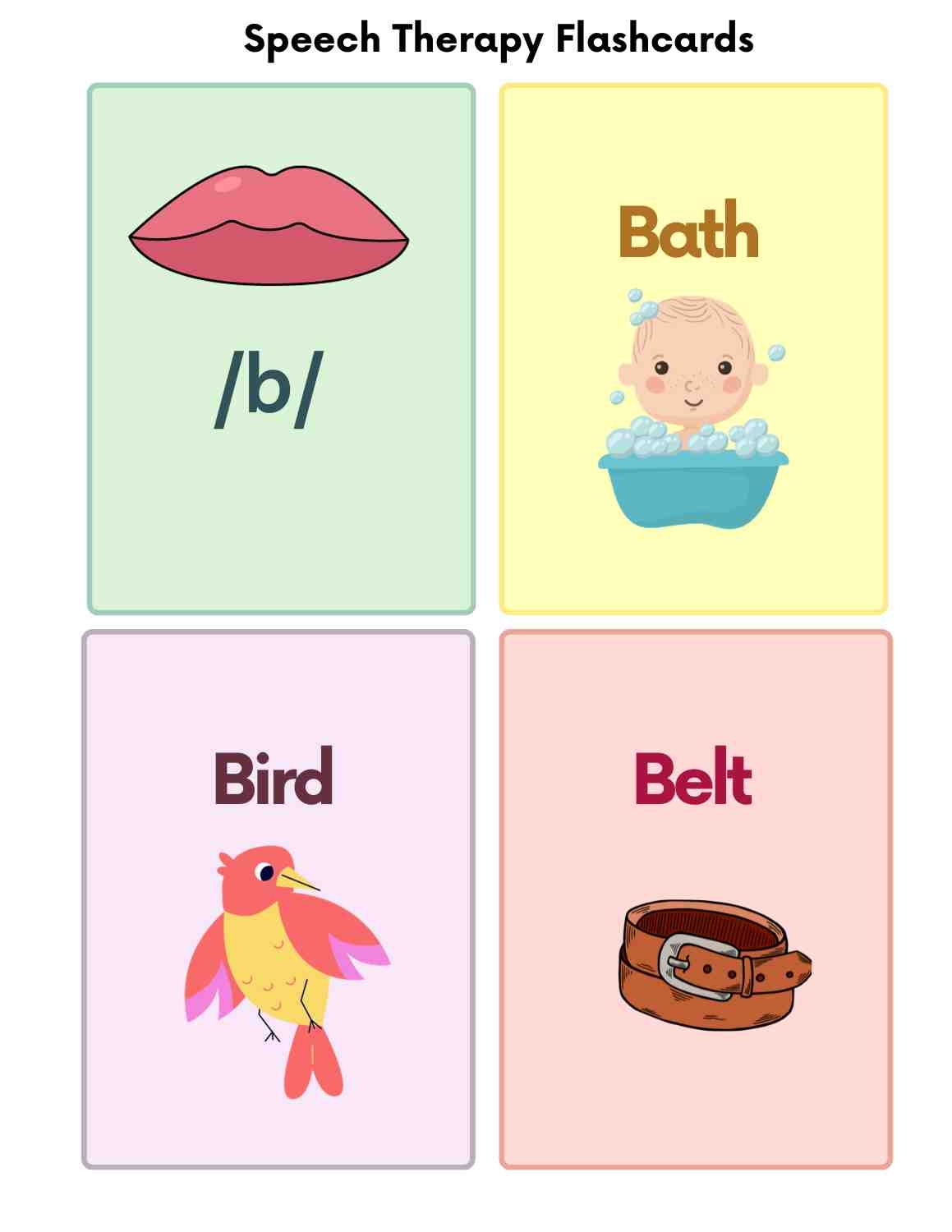 Free Speech Therapy Flashcards Worksheets For Toddlers Children s And Adults Printable PDF AutisticHub