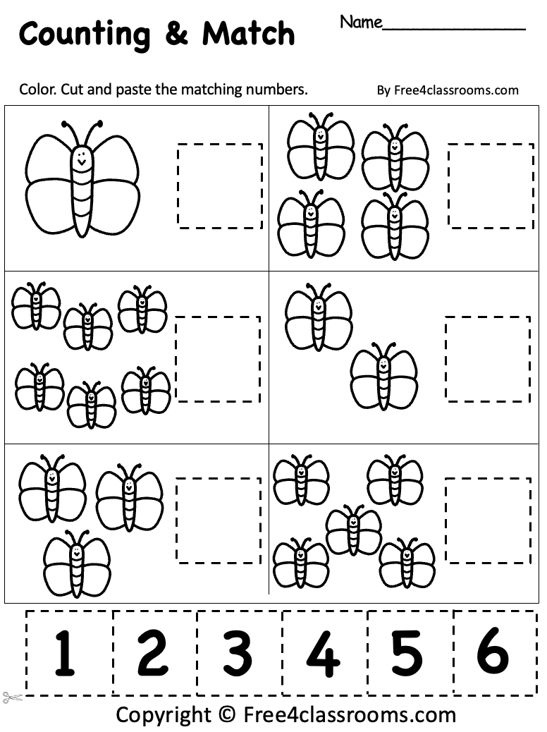 math worksheets for kindergarten free