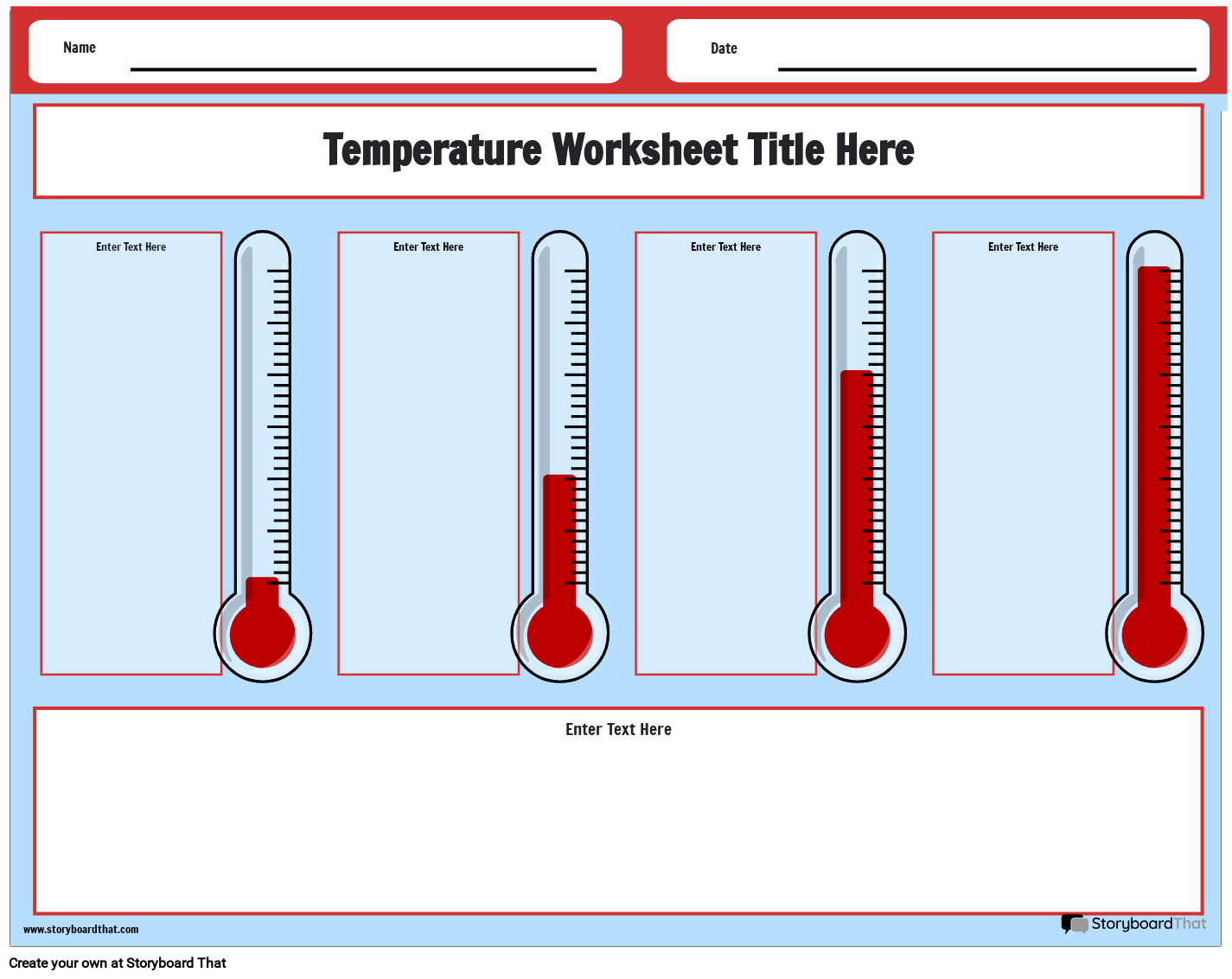 read the thermometer worksheet
