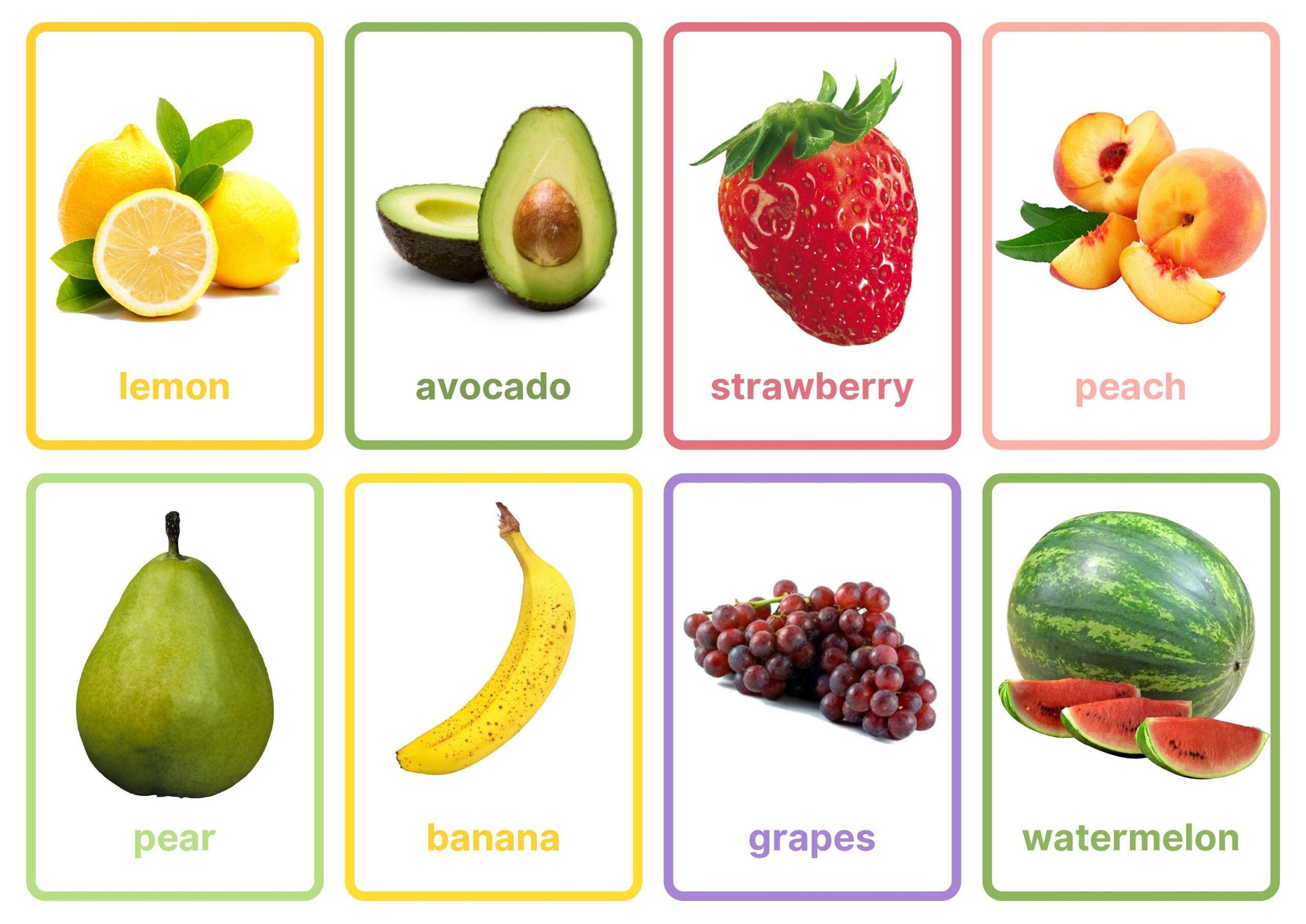 Fruits And Vegetables Flashcards Printable Download Montessori Style Set Of 48 Cards Including Words And Pictures Etsy Australia
