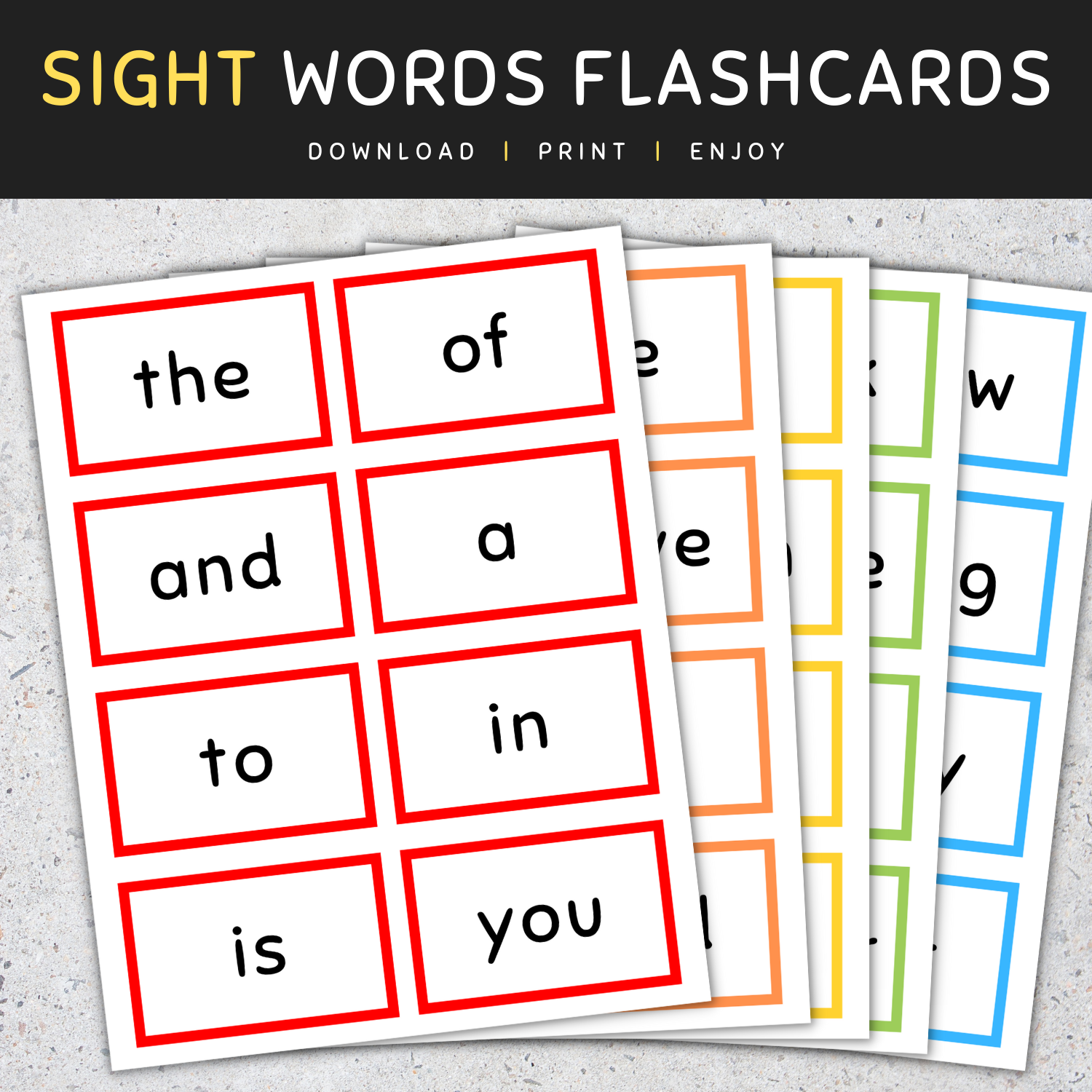 Fry Sight Words Flash Cards 1 500 Sight Words Bundle SET 1 Made By Teachers