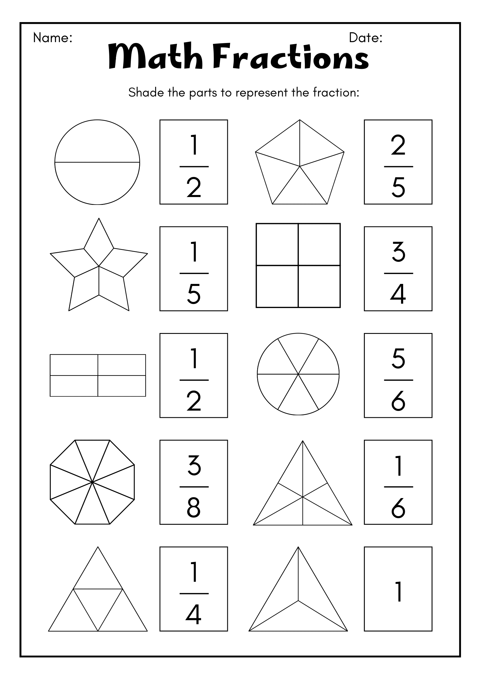 Fun Math Fraction Worksheets For 3rd Graders Made By Teachers