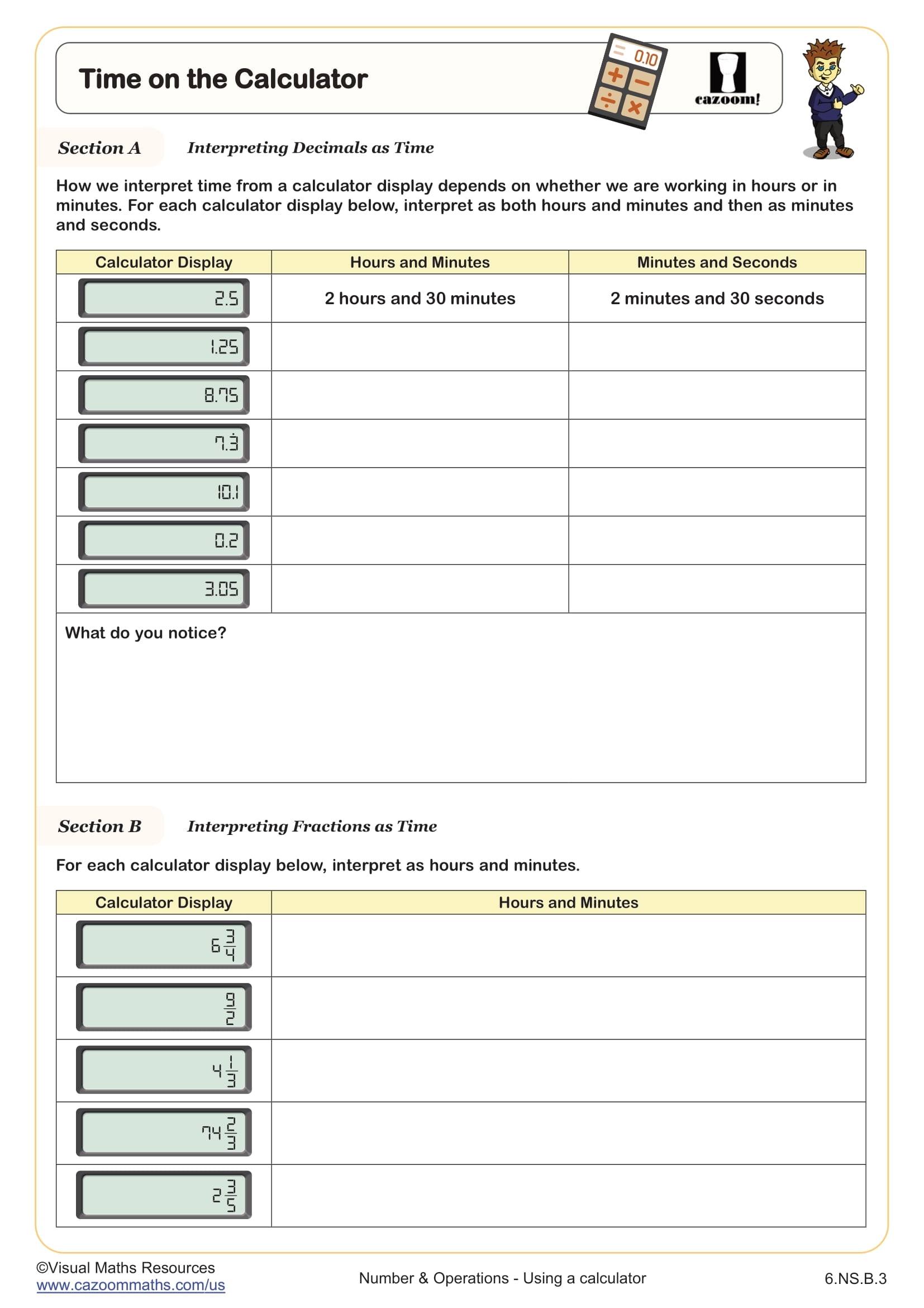 Fun Using A Calculator Math Worksheets Printable PDF Worksheets Cazoom Math
