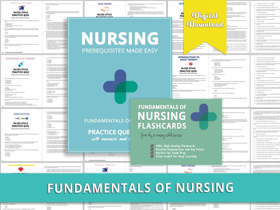 Fundamentals Nursing Exam Prep Paket F r Studenten Grundlagen bungstest Grundlagen Karteikarten Pflegehinweise eBook Etsy de