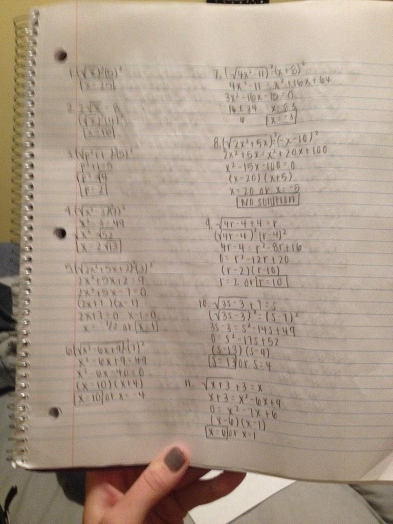 FUNSTATS On X Radical Equations really Long Worksheet Http t co tR3XRadq8P X