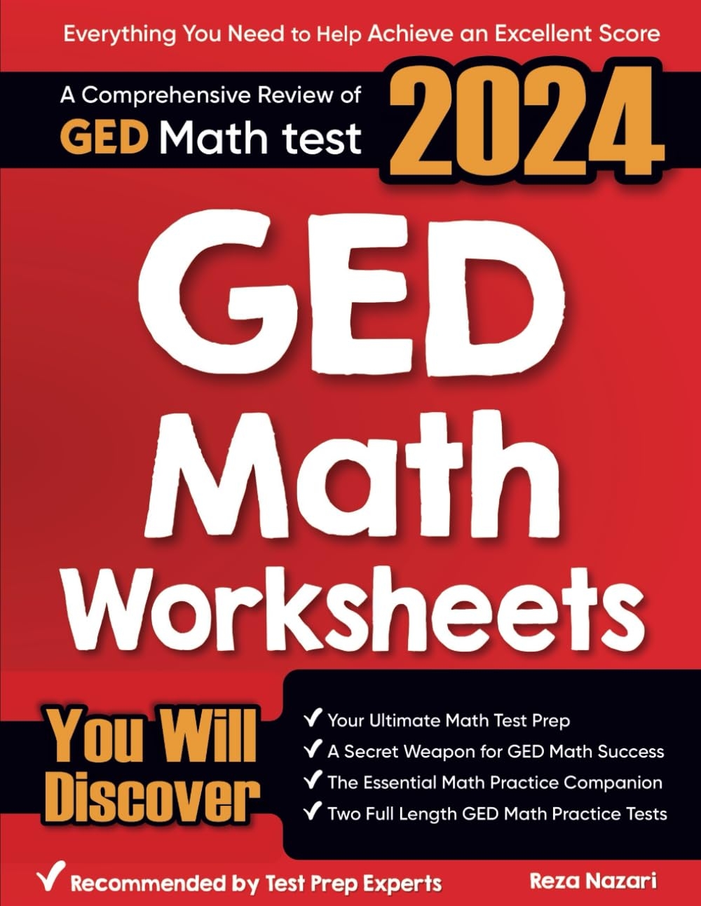 GED Math Worksheets A Comprehensive Review Of GED Math Test Nazari Reza Amazon au Books