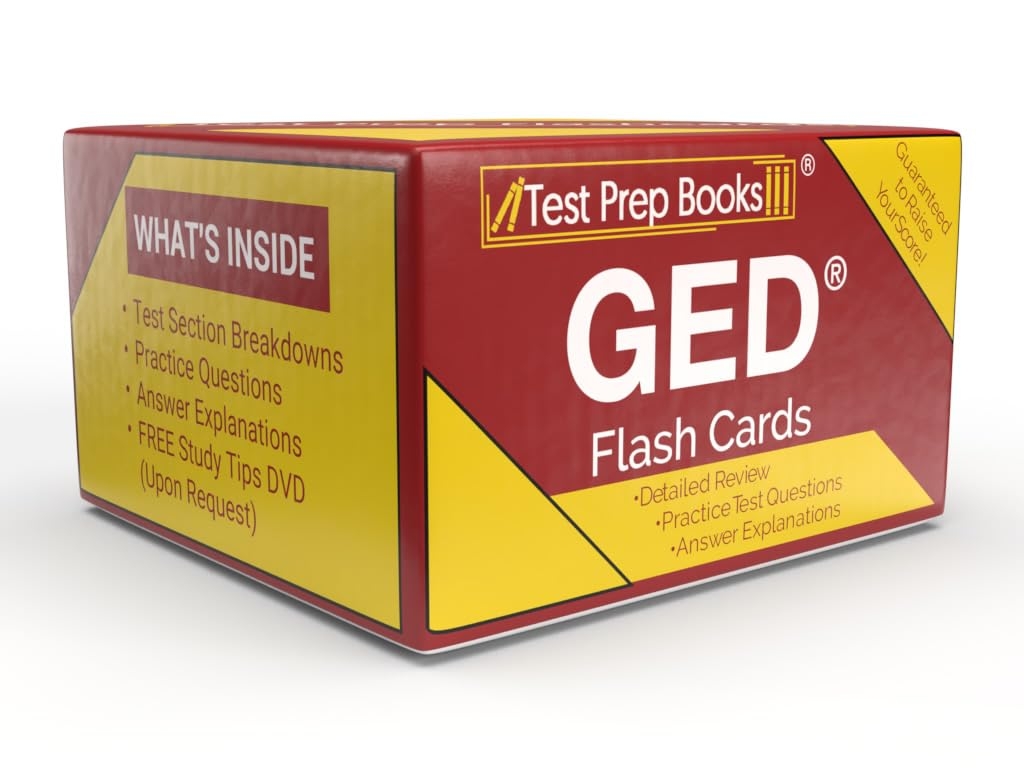 GED Test Prep Flash Cards 2022 2023 GED Preparation Flash Card Study Guide And Practice Questions For All Subjects 2nd Edition Amazon de Toys