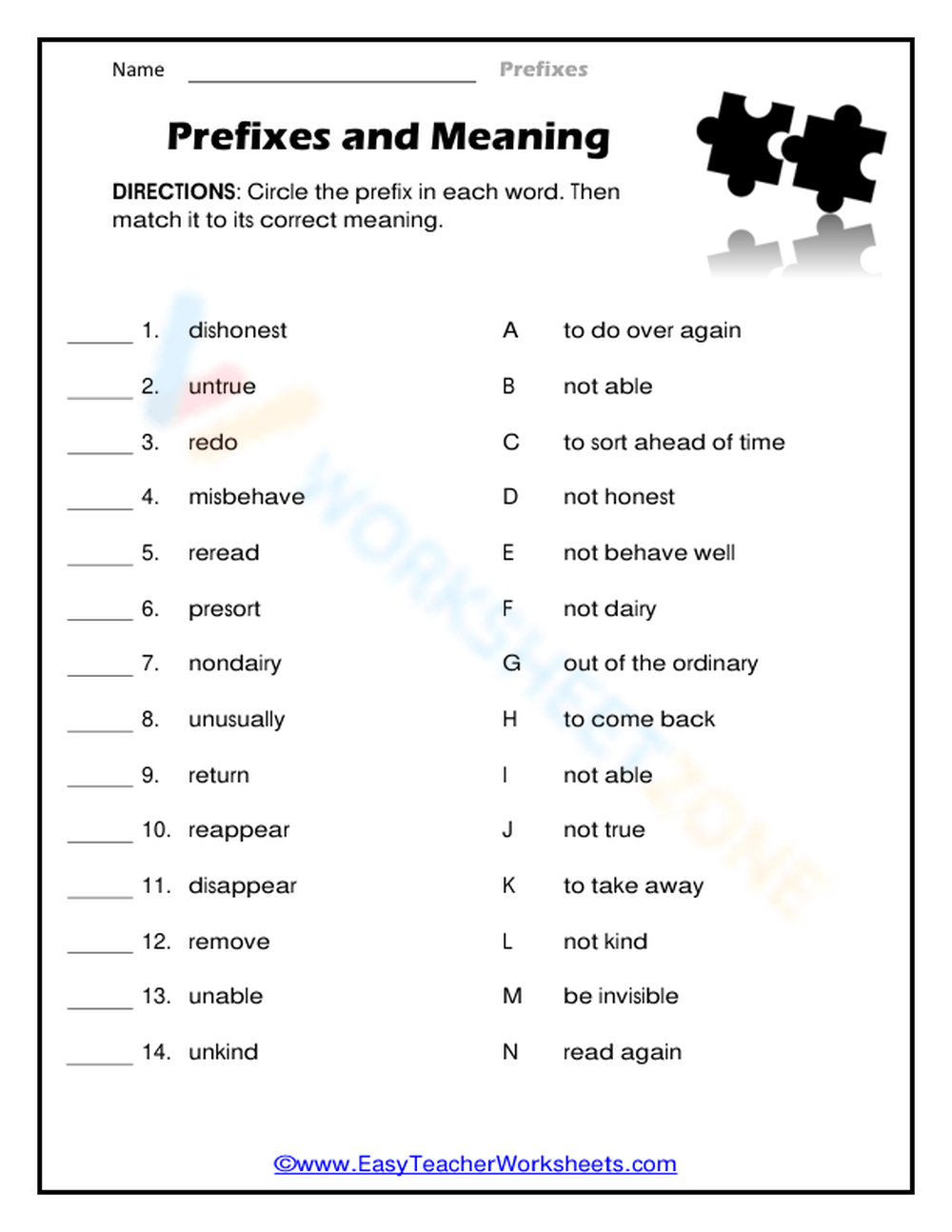Grade 4 Multiple Meaning Words Worksheets