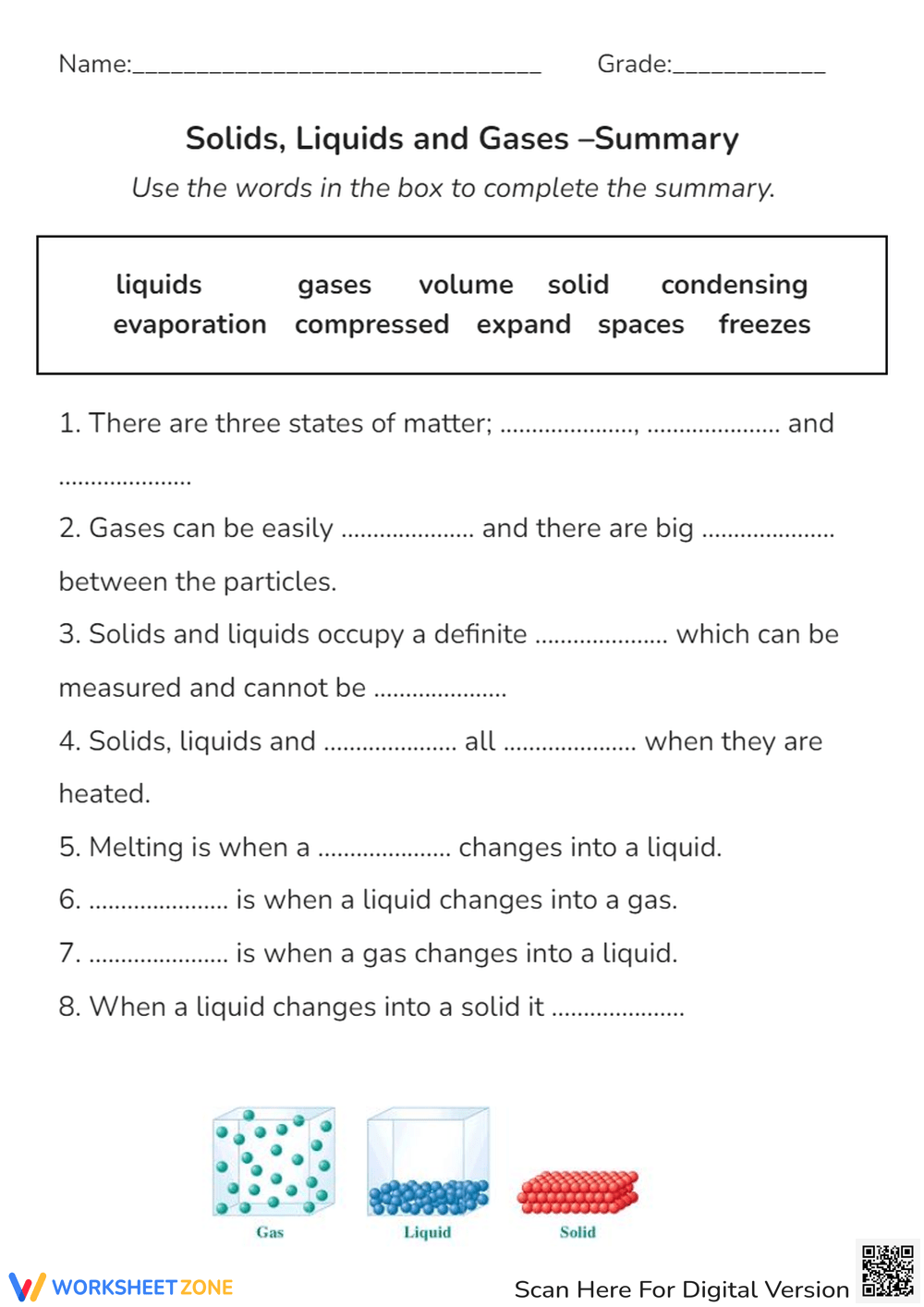 Grade 5 Solid Liquid Gas Worksheets Printable Grade 5 Solid Liquid Gas Worksheets Printable