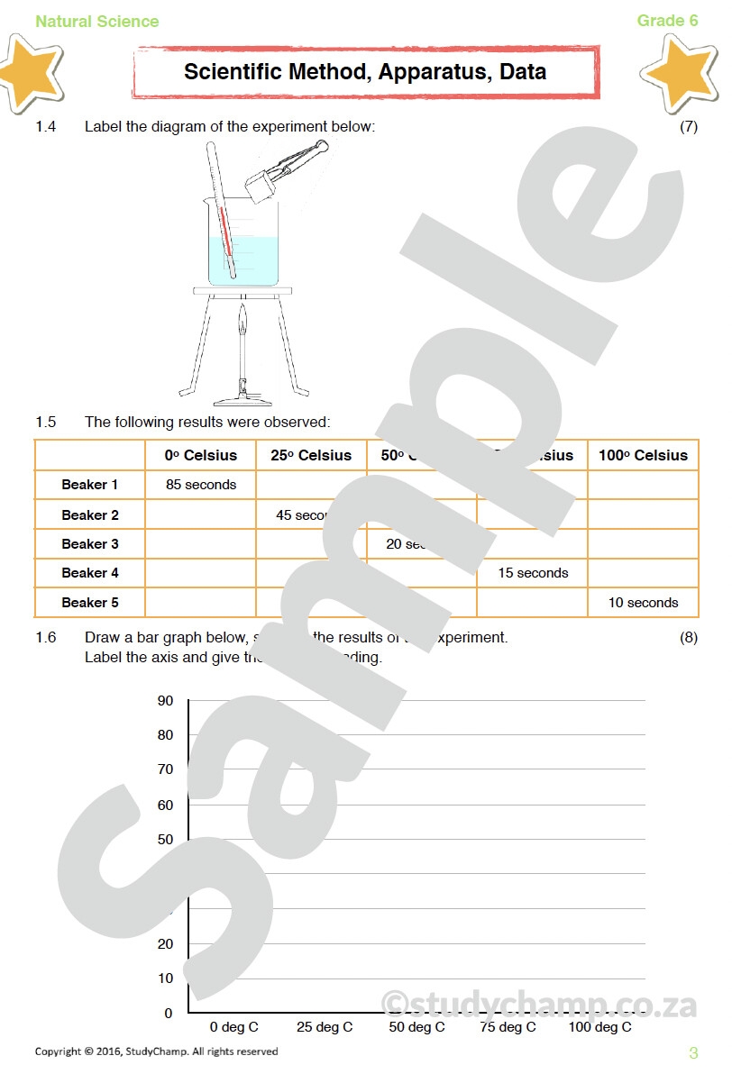 Grade 6 Natural Sciences Worksheet Scientific Method And Experiments