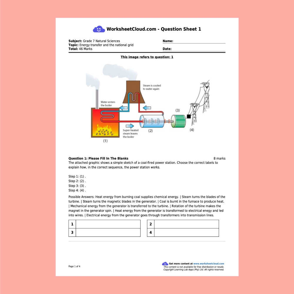 7th grade science worksheets
