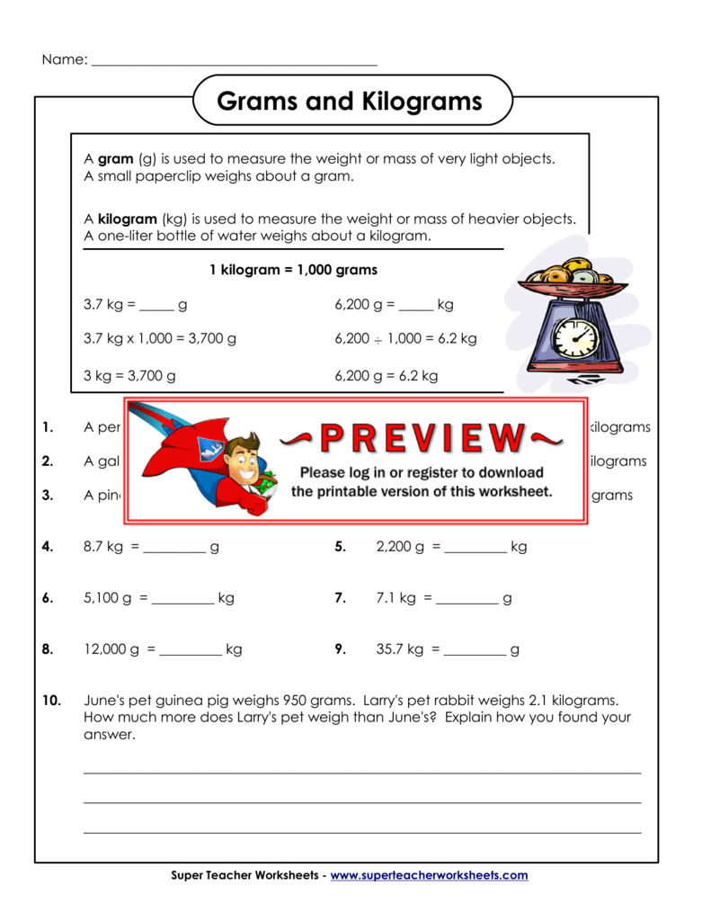 Grams And Kilograms Worksheet Metric Conversions Grams And Kilograms Worksheet Metric Conversions