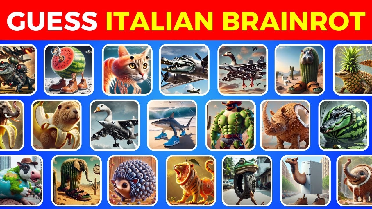 Guess The ITALIAN BRAINROT QUIZ Bombardino Crocodilo Bombombini Gusini YouTube
