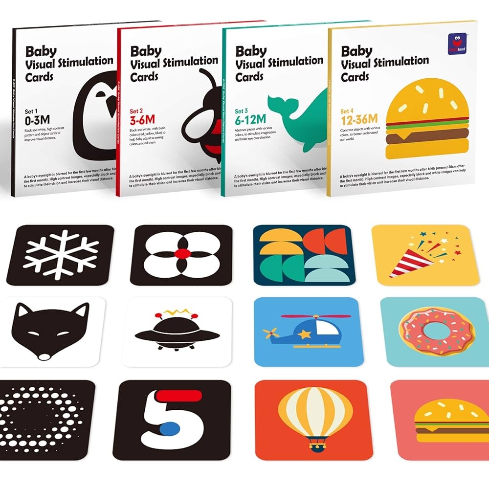 Hahaland Flash Cards Baby Visual Stimulation Cards For 0 3 6 12 36 Months 0 3 Months Infant Newborn Tummy Time Toys Gifts 6 6 Large For Sensory Development Black White Card Set Buy Online At Best Price