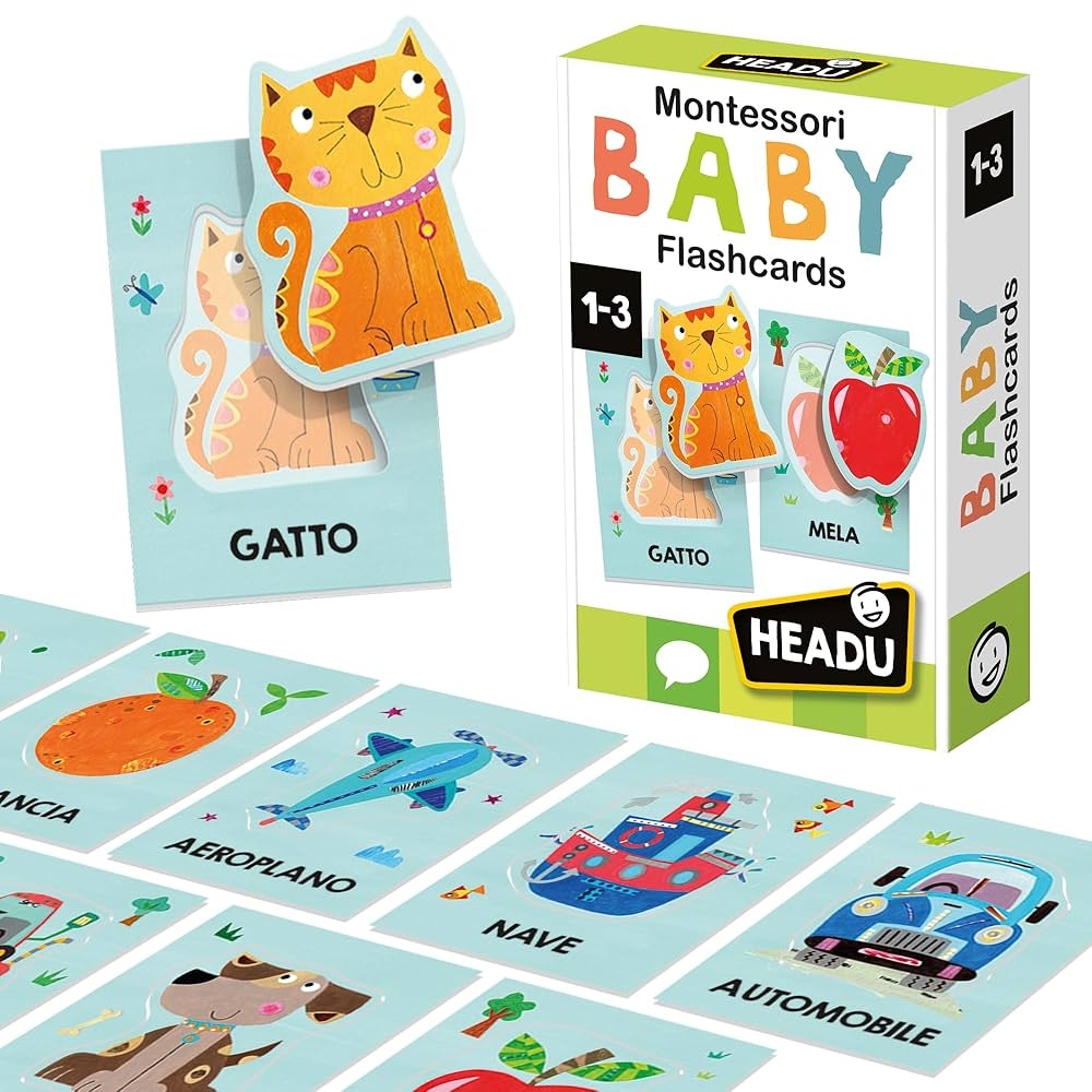 Headu Baby Flashcards Montessori Lernspiel Mehrfarbig IT21666 Amazon de Spielzeug