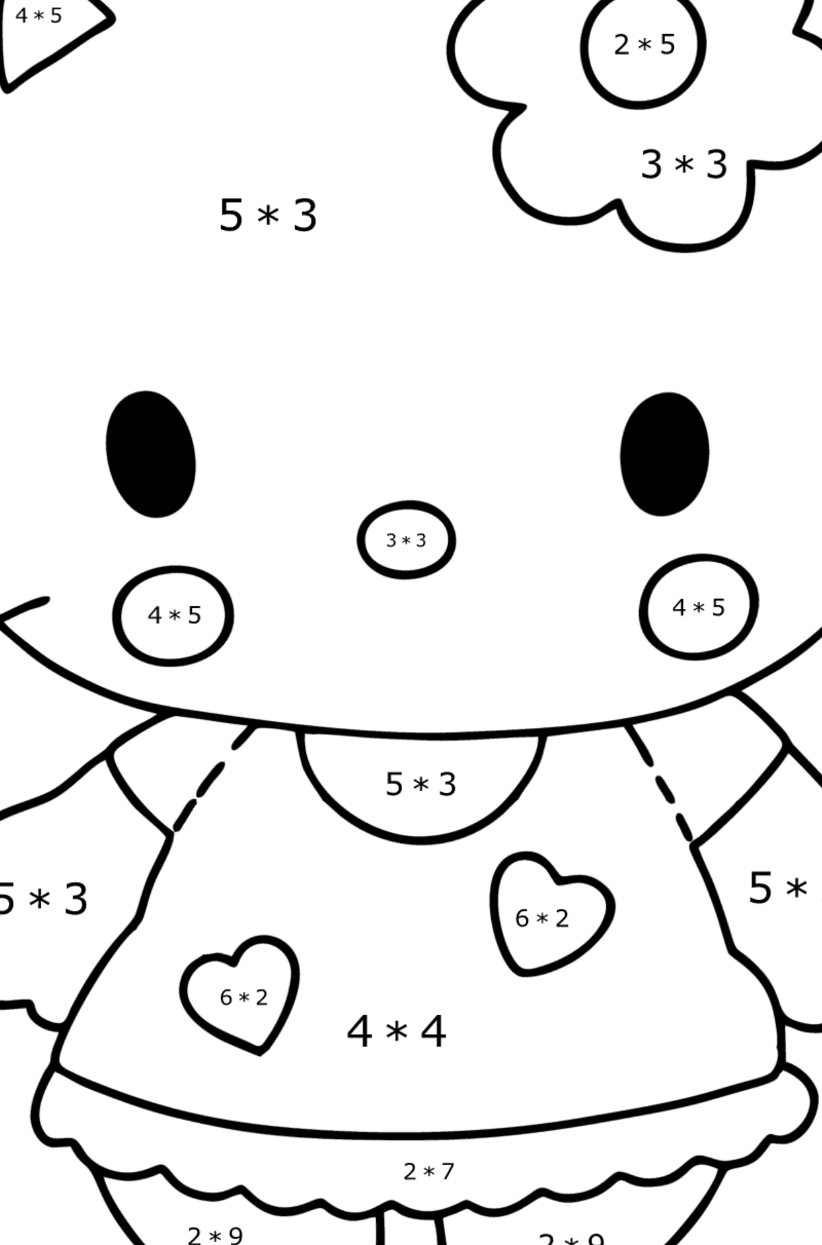 Hello Kitty Coloring Page Online And Print For Free