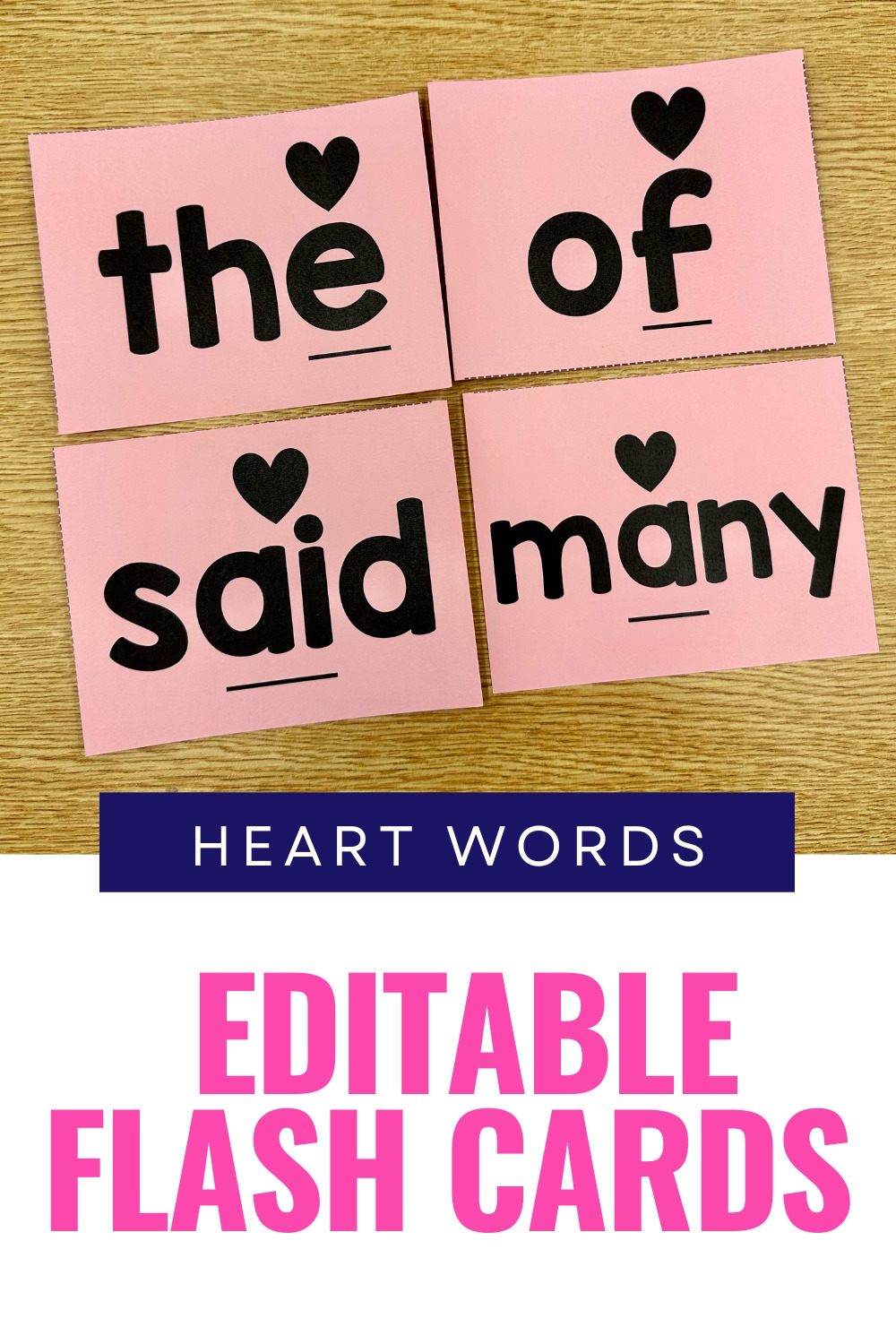 High Frequency Words And Heart Words Flashcards
