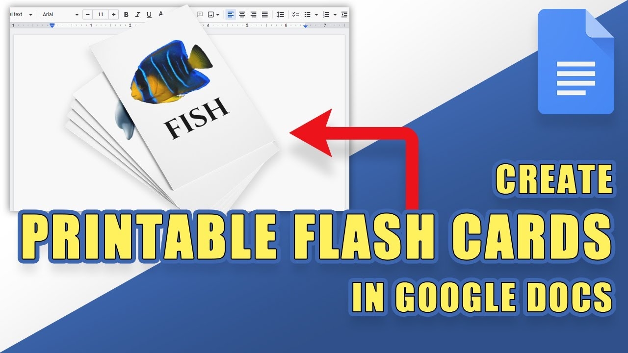 HOW TO Create Custom 4x6 Printable FLASH CARDS In Google Docs YouTube