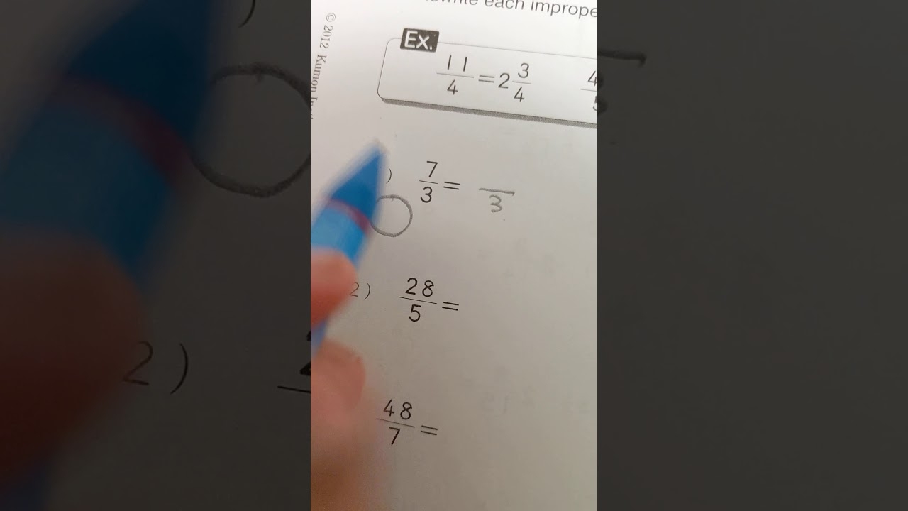 How To Do Kumon Fraction D151 And D156 YouTube