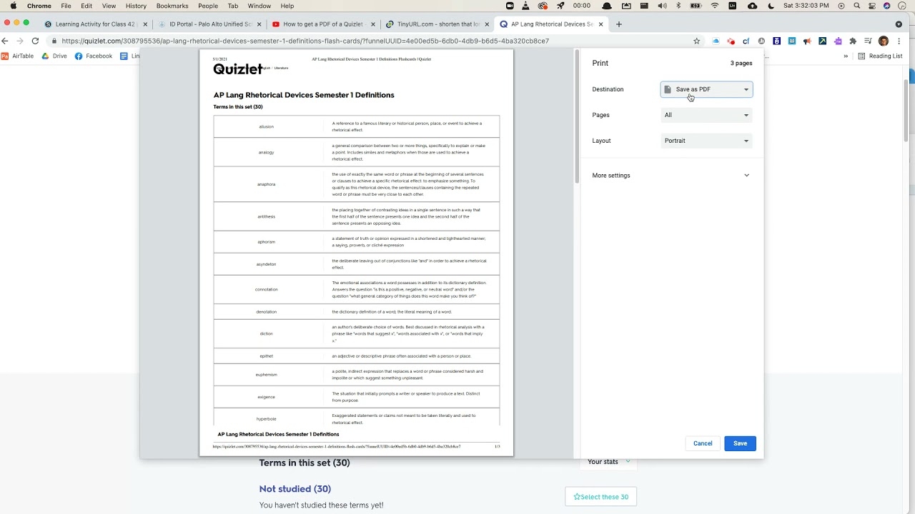 How To Get A PDF From A Quizlet NEW 2021 YouTube