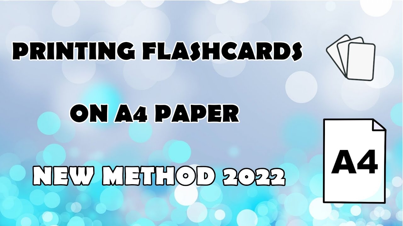 How To Print Flashcards On A4 Paper New Method 2022 YouTube