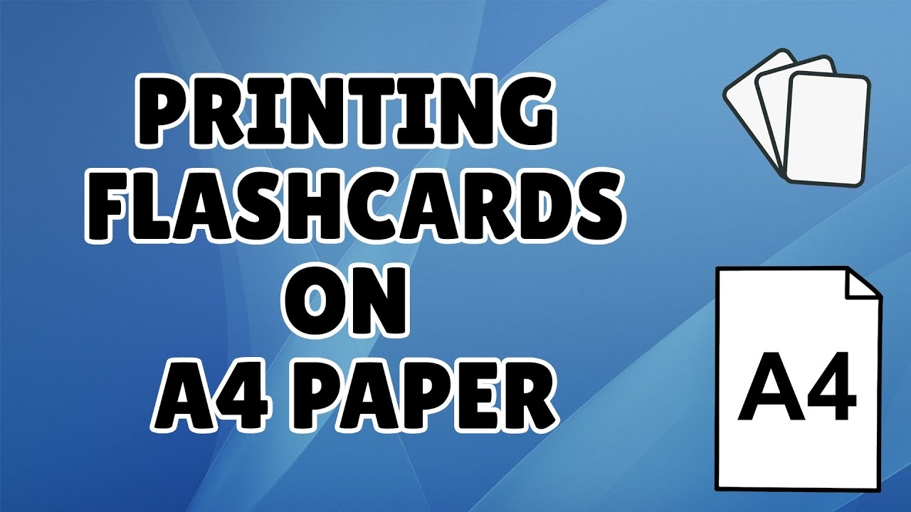 How To Print Flashcards On A4 Paper Read The Description YouTube