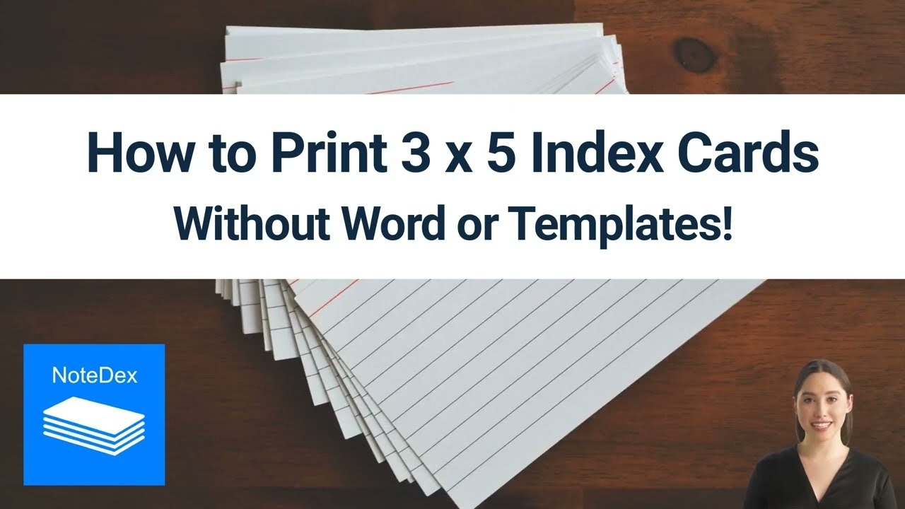 How To Print Index Cards And Flashcards Even Double Sided Using NoteDex YouTube