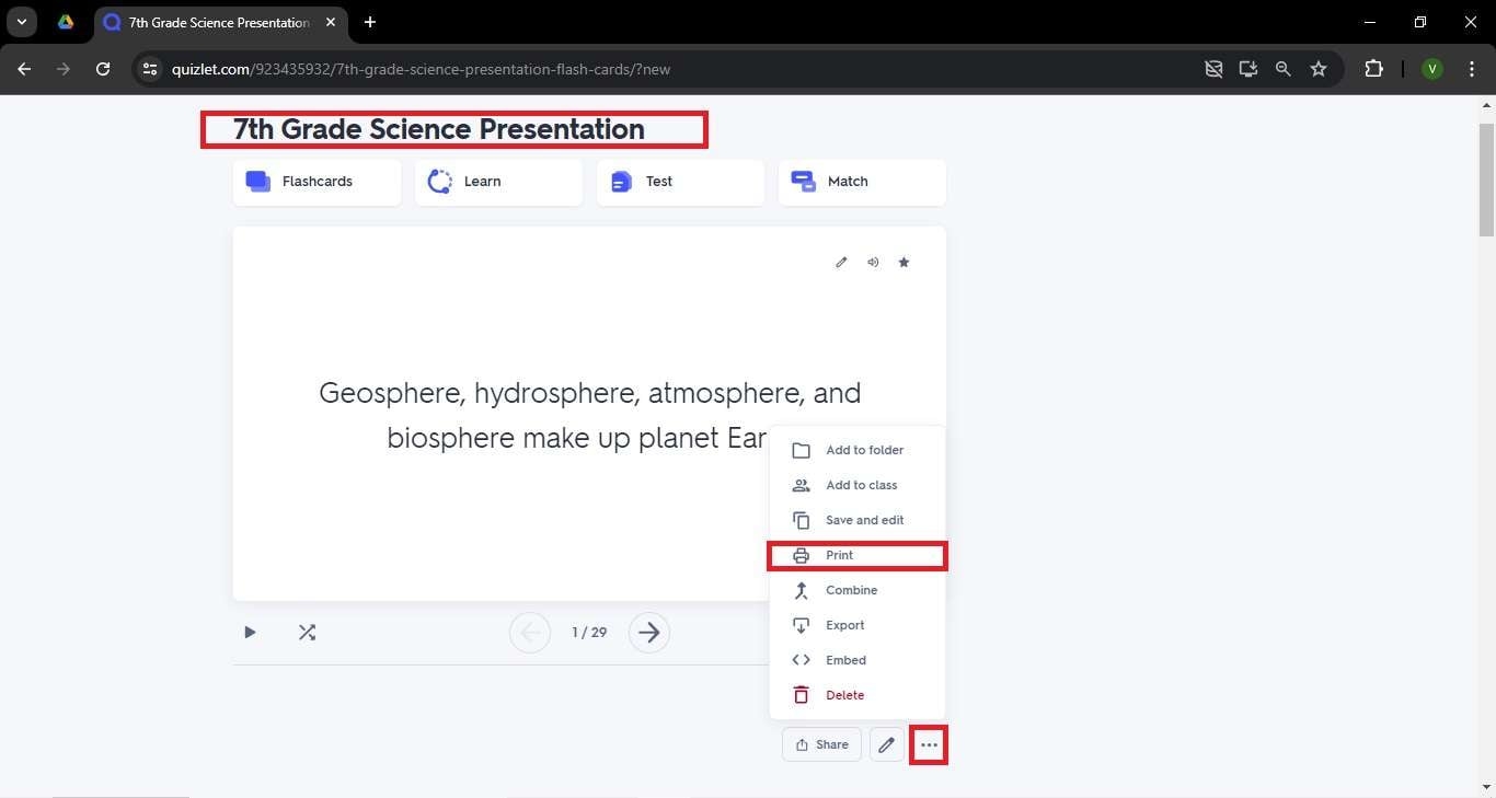 How To Print Quizlet Flashcards And Level It Up